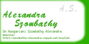 alexandra szombathy business card